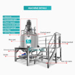 500L vacuum mixer tank gel making machine Vaseline resin reactor stir blender Alcohol fermentation tank factory