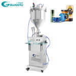 Heating  Stirring vertical semi-automatic filling machine honey high viscosity filling machinery Manufacturer | GUANYU