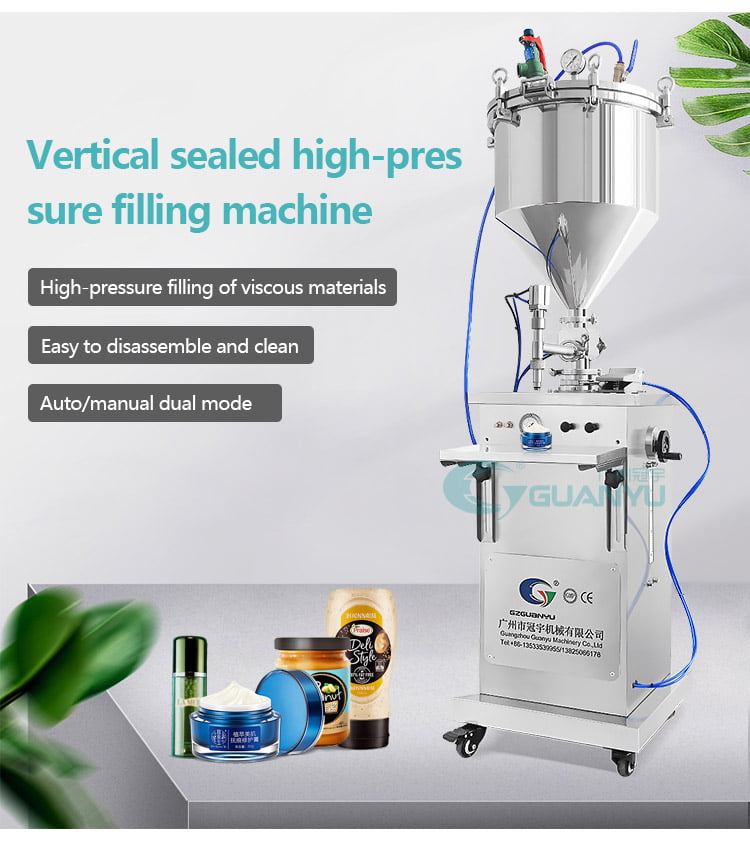 mixing and filling body cream machine