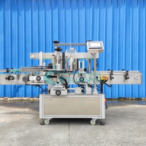 Glass Jar Cans Wine Bottle Sticker Automatic Essential Oil Bottle Labeling Machine For Round and Flat Bottles