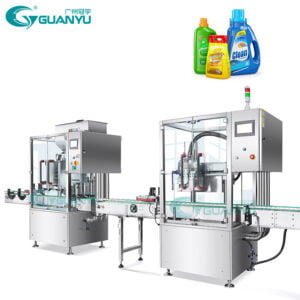 Fully Automatic Shower Gel Lotion Bottle Filling Machine Production Line Manufacturer | GUANYU