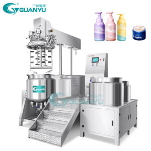 Cosmetic Cream Vacuum Essence Boiler Mixer Homogenizing Emulsifier Serum Emulsion Mixing Manufacturer | غوانيو