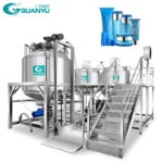 Industrial Lifting Vacuum Homogenizing Emulsifier Cream Lotion Ointment Emulsifying Mixer Machine Manufacturer | GUANYU