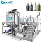 Industrial Lifting Vacuum Homogenizing Emulsifier Cream Lotion Ointment Emulsifying Mixer Machine Manufacturer | GUANYU