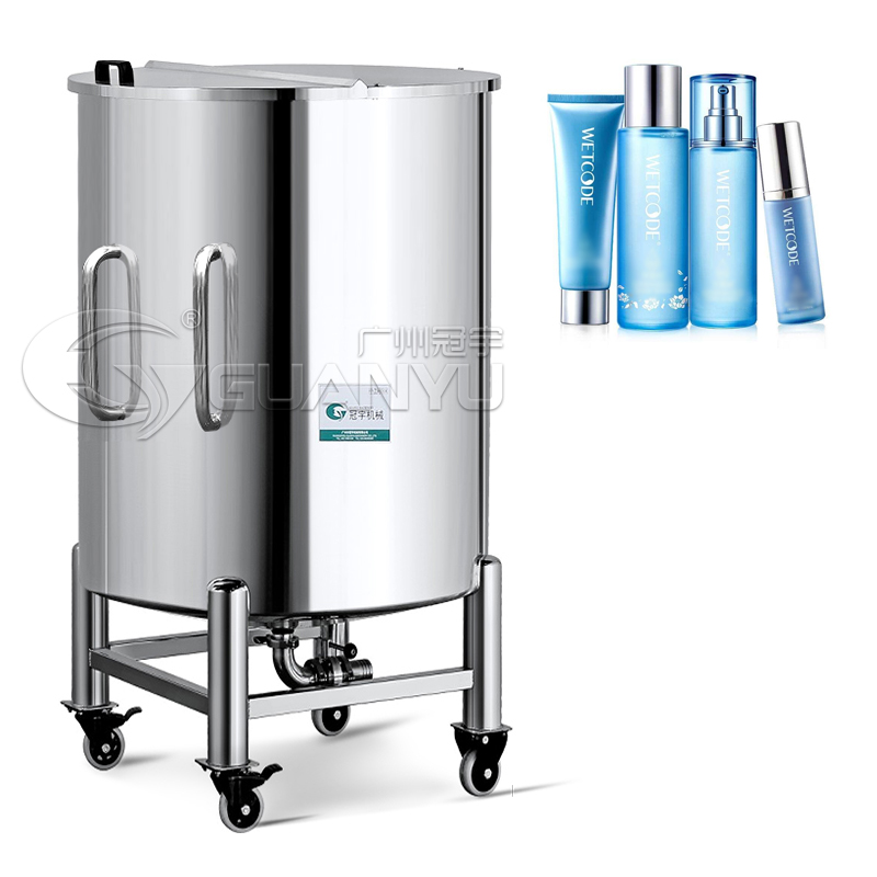 Chemical cosmetic industrial movable stainless steel storage tank product buffer tank  liquid oil cream storage vessel