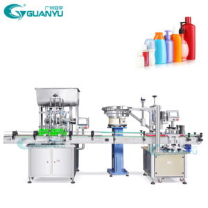 6 nozzles fully automatic bottle filling capping machine shower gel shampoo filling package equipment