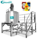 2000L Vacuum Emulsification Machine With Homogenizer Mayonnaise Making Machine Tomato Paste Sauce Mixing Machine