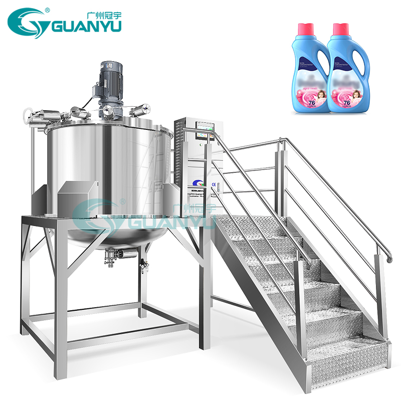 Dishwashing detergent mixing tank liquid soap shampoo stainless steel stirring vessel mixer blender