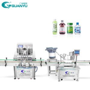 Machine de capsulage de remplissage de bouteilles à haute viscosité, crème au beurre de karité cosmétique automatique personnalisée en provenance de Chine | GUANYU