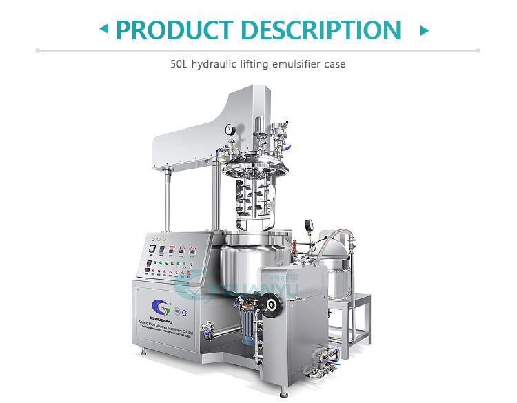 Small Vacuum Emulsifying Mixer Quality Liquid Detergent Shampoo Cosmetic Emulsifier Homogenizing Mixer machine Manufacturer | GUANYU