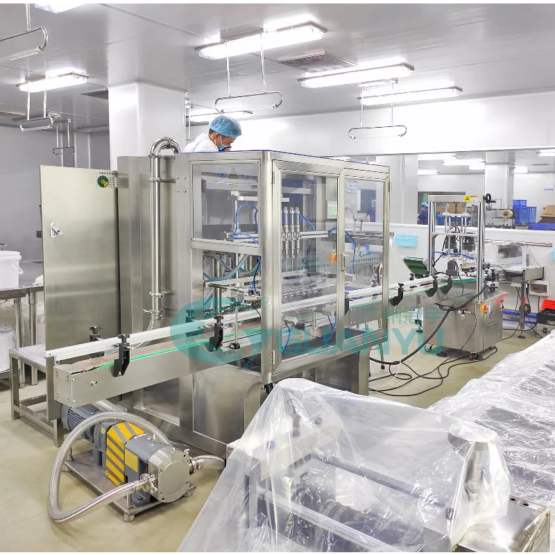 Tracking Paste Filling Sealing Packaging Line Equipment Automatic Liquid Soap Hand Wash Cream Lotion Filling Machinery factory