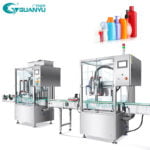 Fully Automatic Shower Gel Lotion Bottle Filling Machine Production Line Manufacturer | GUANYU price