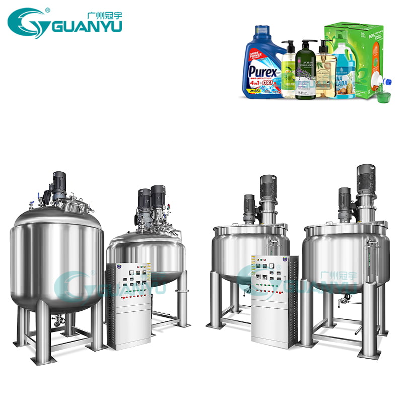 Stainless Steel Mixing Tank Cosmetic Emulsion Juice Beverage Stirring Vessel Mixing Tank With Agitator Mixing E  in  Guangzhou