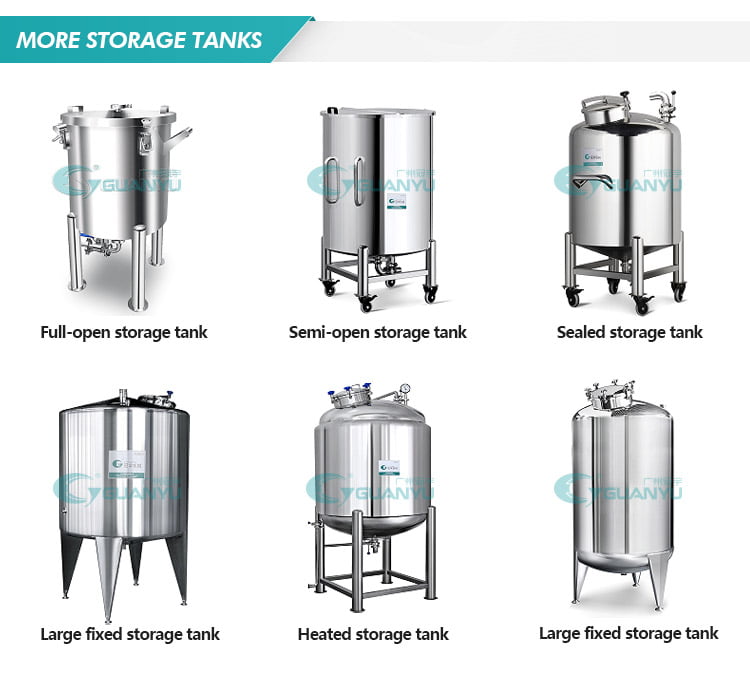 stainless steel water storage tanks for sale
