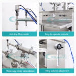 Semi automatic filling machine 500ml 100ml bottle filler equipment cream paste filling line factory