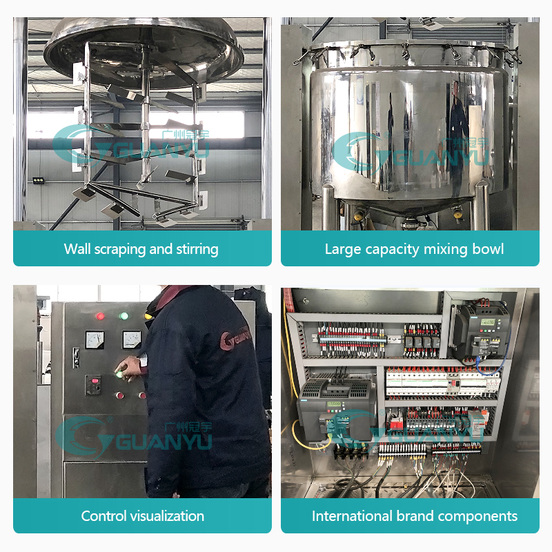 Moisturizing Lotion Machine Vacuum Homogenizer Emulsifying Machine Emulsifier Cosmetic Mixer Manufacturer | GUANYU company