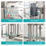 High Shear Homogenizer Mixer Cosmetic Lotion Detergent Liquid Emulsifying Machine Pneumatic Electric Lifting homogenizer company