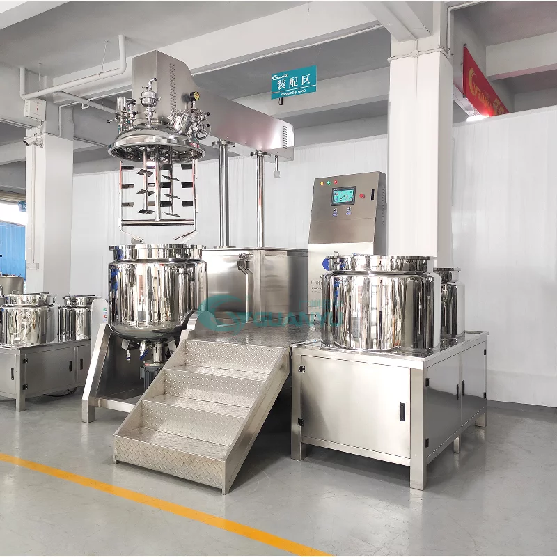Lotion Making Machine Cosmetic Cream Mixer Homogenizer Vacuum Toothpaste Mixer Emulsifier | GUANYU manufacturer