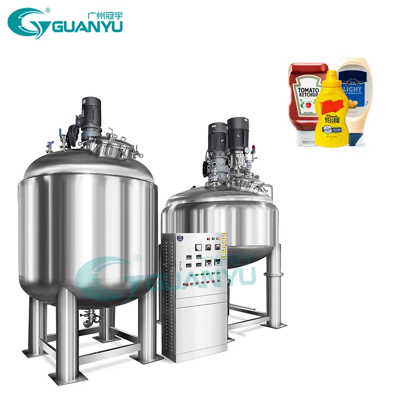 Stainless Steel Mixing Tank Cosmetic Emulsion Juice Beverage Stirring Vessel Mixing Tank With Agitator Mixing E company