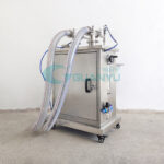 2 nozzles semi filling machine vertical liquid cream paste filling line plastic bottle filler equipment factory